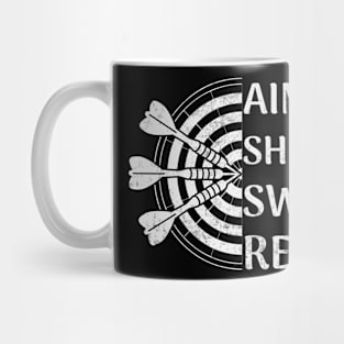 Aim Shoot Swear Repeat Funny Darts Player Mug